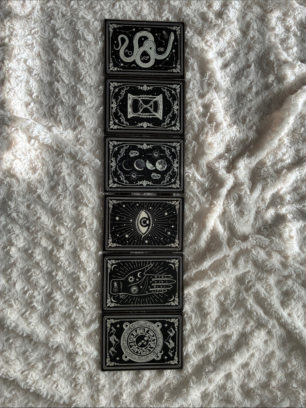 Mystic Black & White Tarot Card Wall Art Set - Home Accents Decor